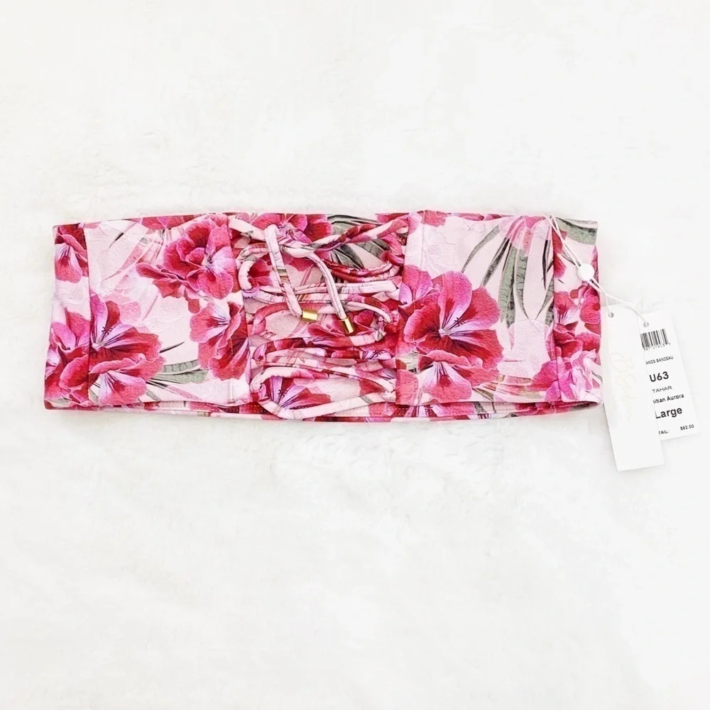 NWT B Swim Rio Sands Bandeau Top Tahitian Aurora